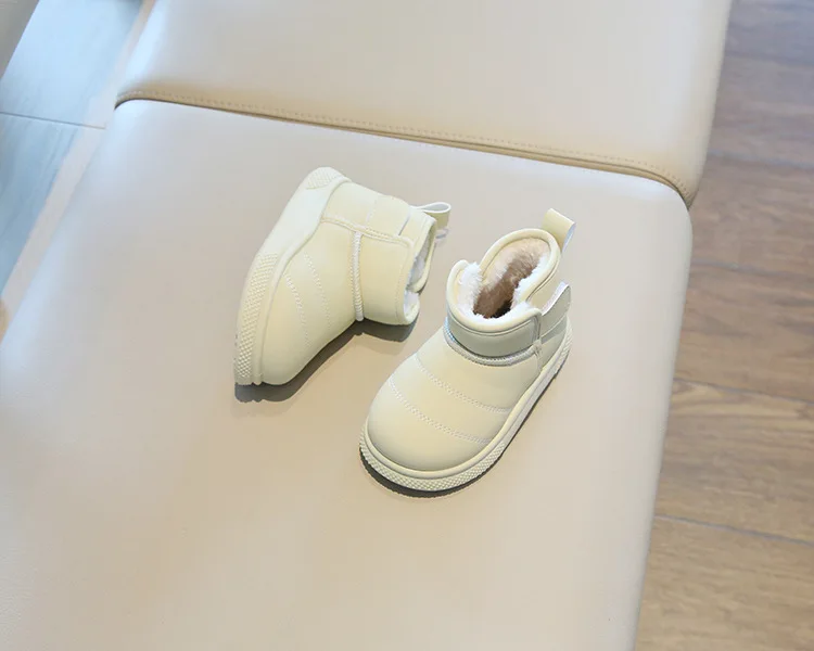 Herbst Winter Baby Jungen Mädchen Schnee Stiefel Kinder Outdoor Plüsch Schuhe Anti-Rutschig Infant Casual Schuhe Wasserdichte Kinder Stiefel – Detail 5