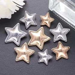 10pcs 20mm Surface Convex Pentagram Metal Shank Buttons For Shirt Suit Sweater Hats Decor Sewing Button DIY Apparel Accessories