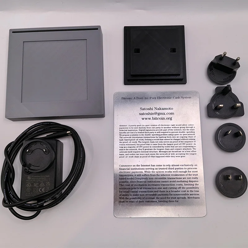 2025 nouveau Bitaxe Nerdqaxe 4.8Th/S Bitcoin Machine minière adaptateur secteur et prise