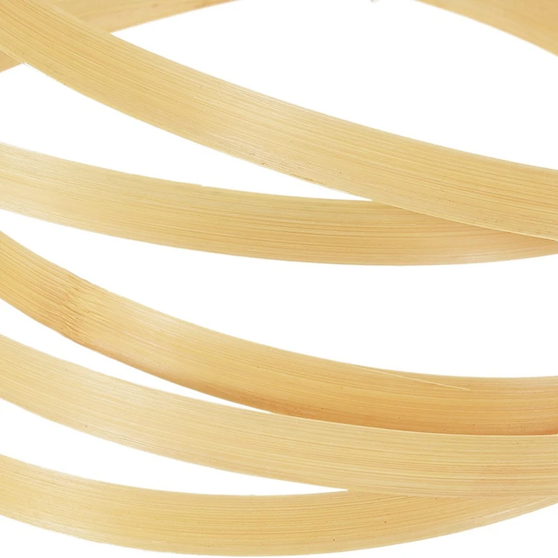 Strip bambu untuk tenun 7/16 inci 10 kaki, 5 pak rotan anyaman datar tipis untuk membuat keranjang DIY kerajinan, krem, tahan lama