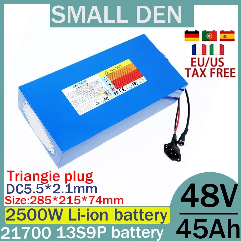 NEW 21700 13S9P 48V 45Ah Lithium ion Battery Pack 100-2500W Electric Tool Battery Outdoor Backup Battery 50A BMS