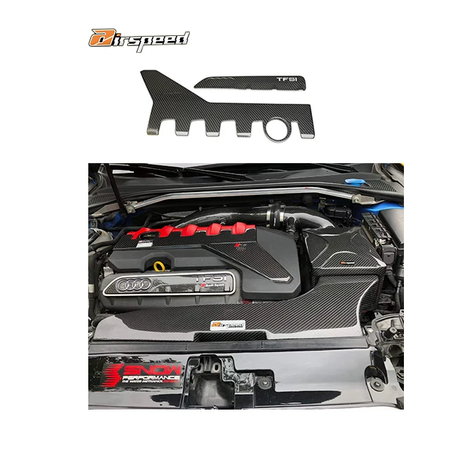 

3K Twill Carbon Weave in Glossy Finish Dry Carbon Fiber Cabin Trim Board Decoration Two Pieces for AUDI RS3,TTRS 2.5T