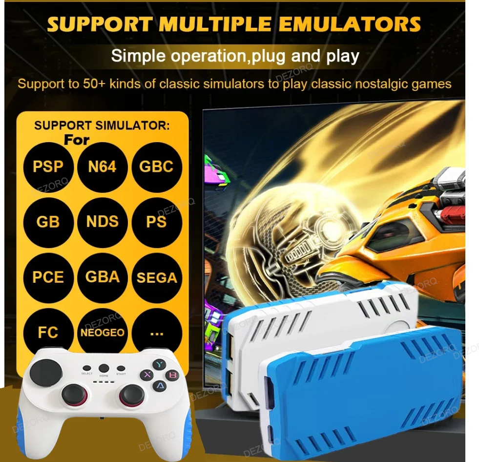 128G Game Stick X10 Pro 4K وحدة تحكم ألعاب تلفزيون فيديو لوحات ألعاب لاسلكية لعبة فيديو 50000 + ألعاب أركيد كلاسيكية HD لاعبين