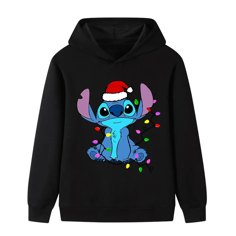 أزياء ديزني غرزة طباعة لطيف الأطفال مقنعين البلوز صبي فتاة الخريف الشتاء اليومية في الهواء الطلق ملابس رياضية فضفاضة دافئة غير رسمية #2