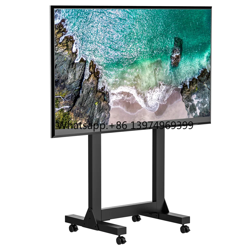 Wholesale Manual Operation Height Adjustable TV Lift Standing Bracket Tv for Large Screen 65-100 Inch TV