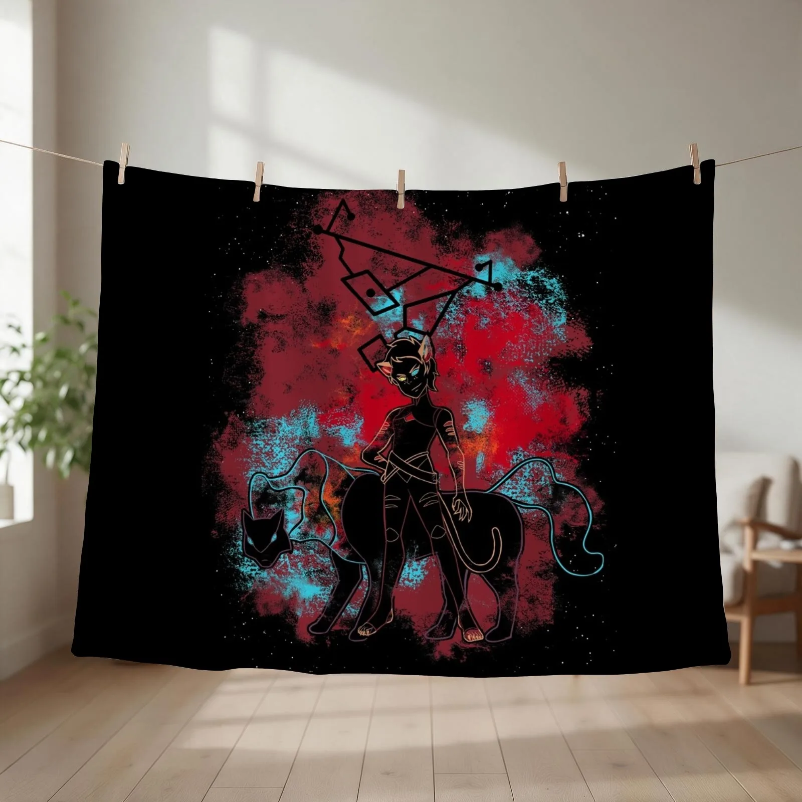 Catra and Melog Throw Blanket