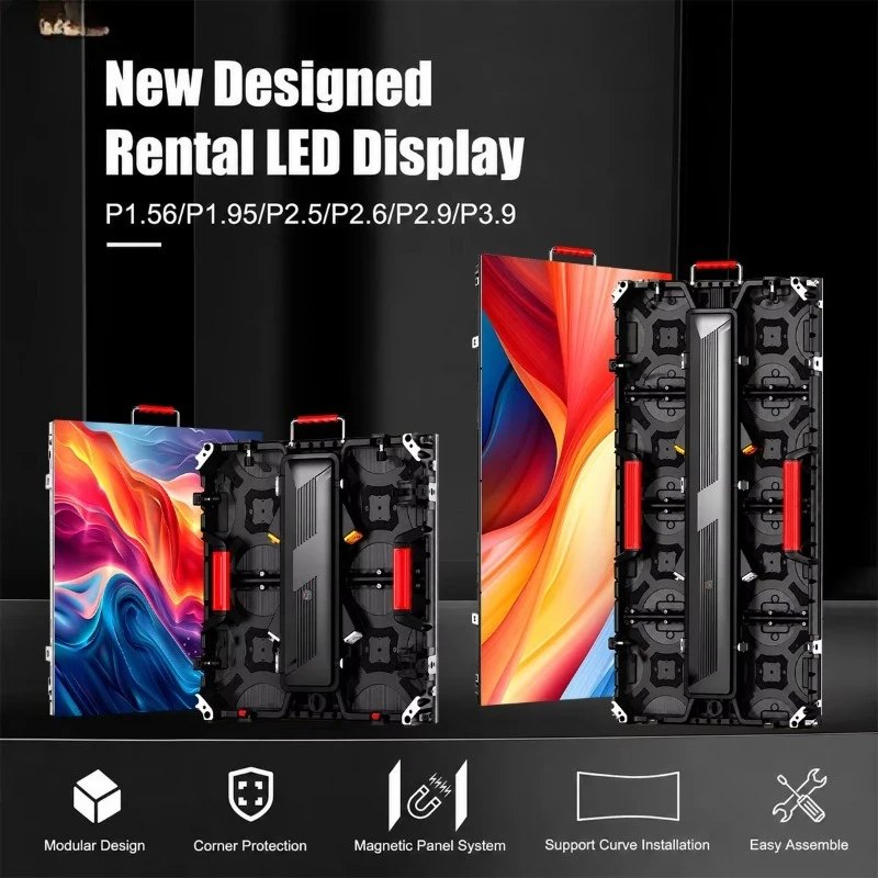 4x2m LED  Wall Package Turnkey Solution 3.91mm Indoor LED Screen 500mm X 500mm P2.9 P3.91 Full Color Modular LED Display