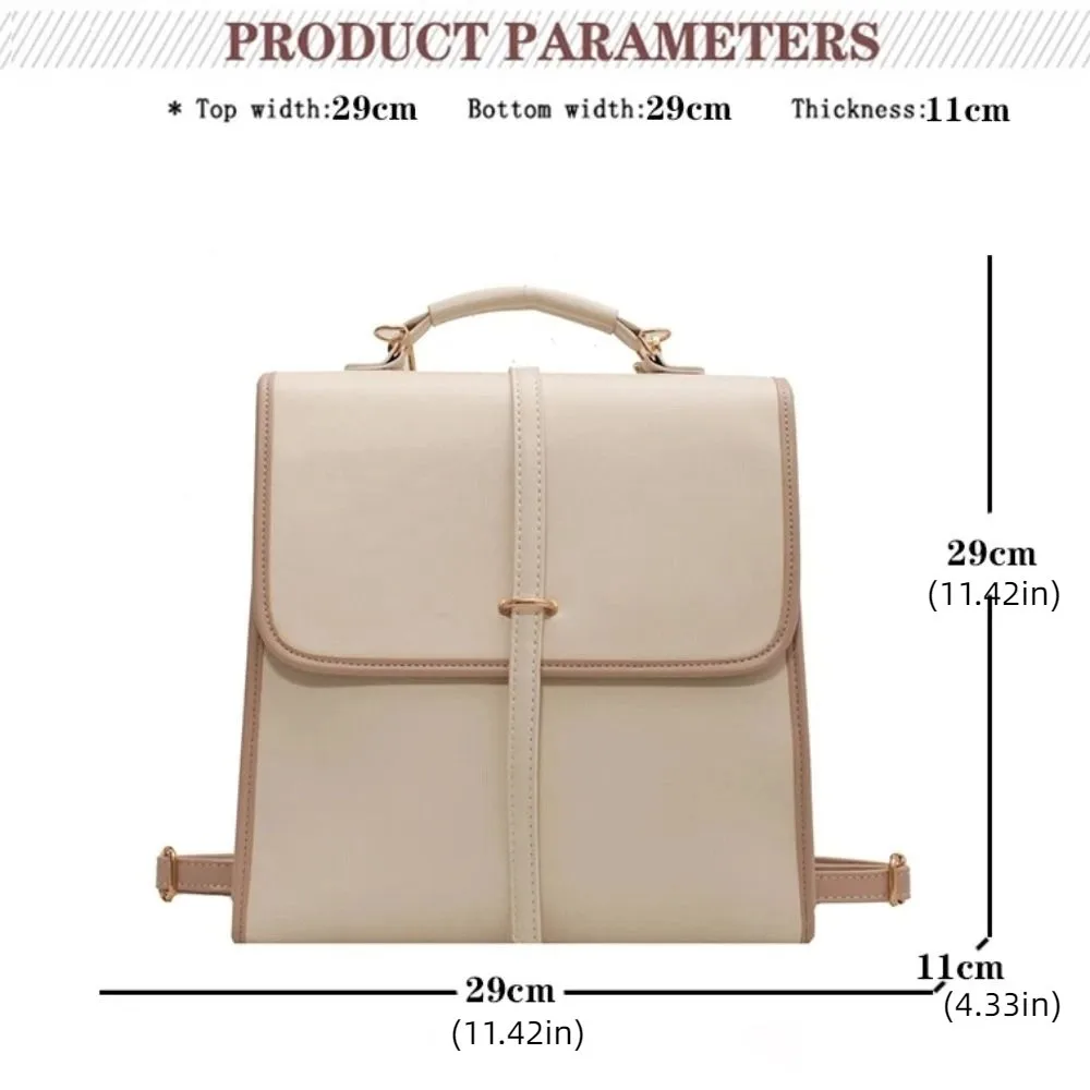 الصلبة اللون جيوب متعددة حقائب الظهر حقيبة الكتف سعة كبيرة بو الجلود حقيبة كروسبودي سستة إغلاق حمل حقيبة