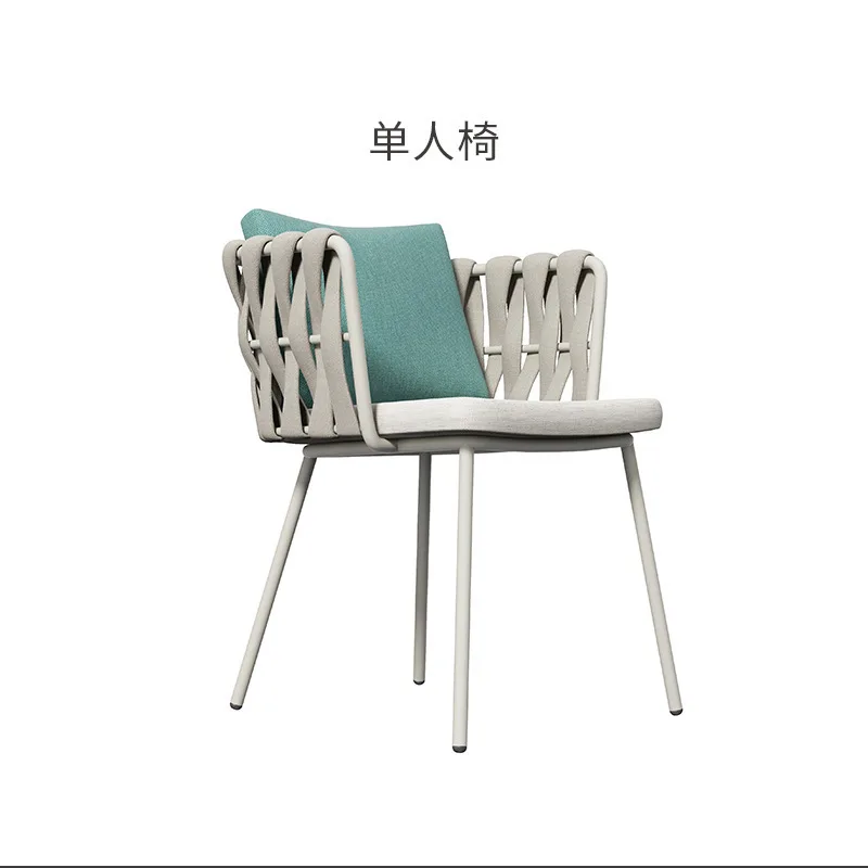 Terrace Sofa French Outdoor Rattan Chair Round Bed Sofa Bed