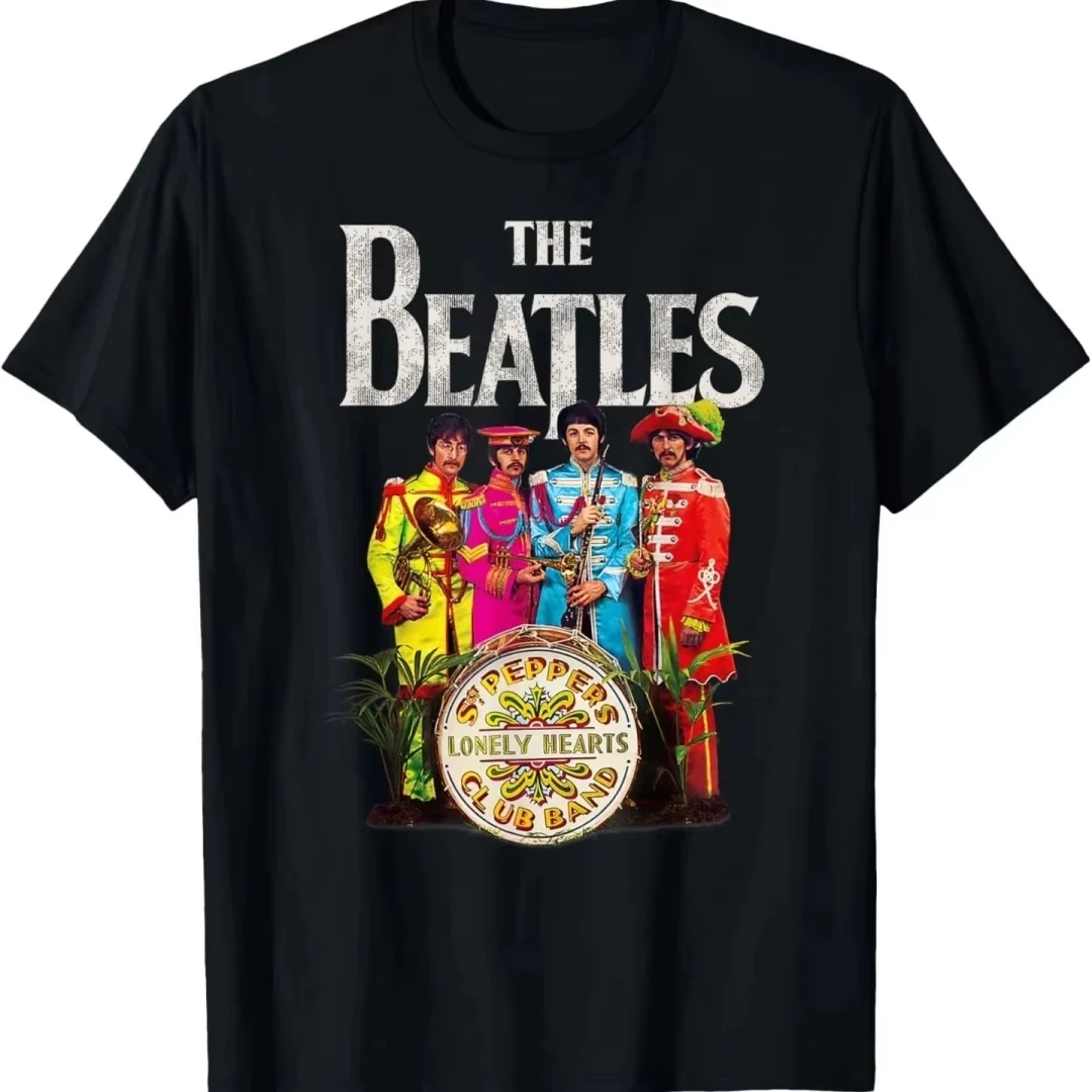 The Beatles Sgt. Pepper's Lonely Hearts Pattern Printing T-Shirt Men Women Kids Cotton T-shirt Casual Street Classic Band Tshirt