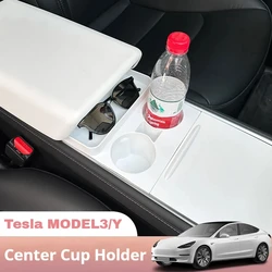 Car Accessories for Tesla Model 3/Y TPE Storage Cup Holder Car Drink Cup Holder Centre Cup Holder Interior Auto Accessories