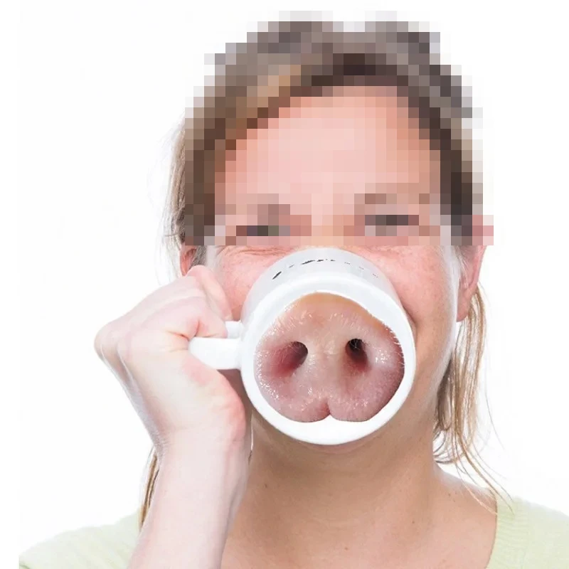 Animal Nose Parody Ceramic Mug Pig Dog Design Funny Novelty Gift For Coffee Tea Milk Animal Lover Home Office Use