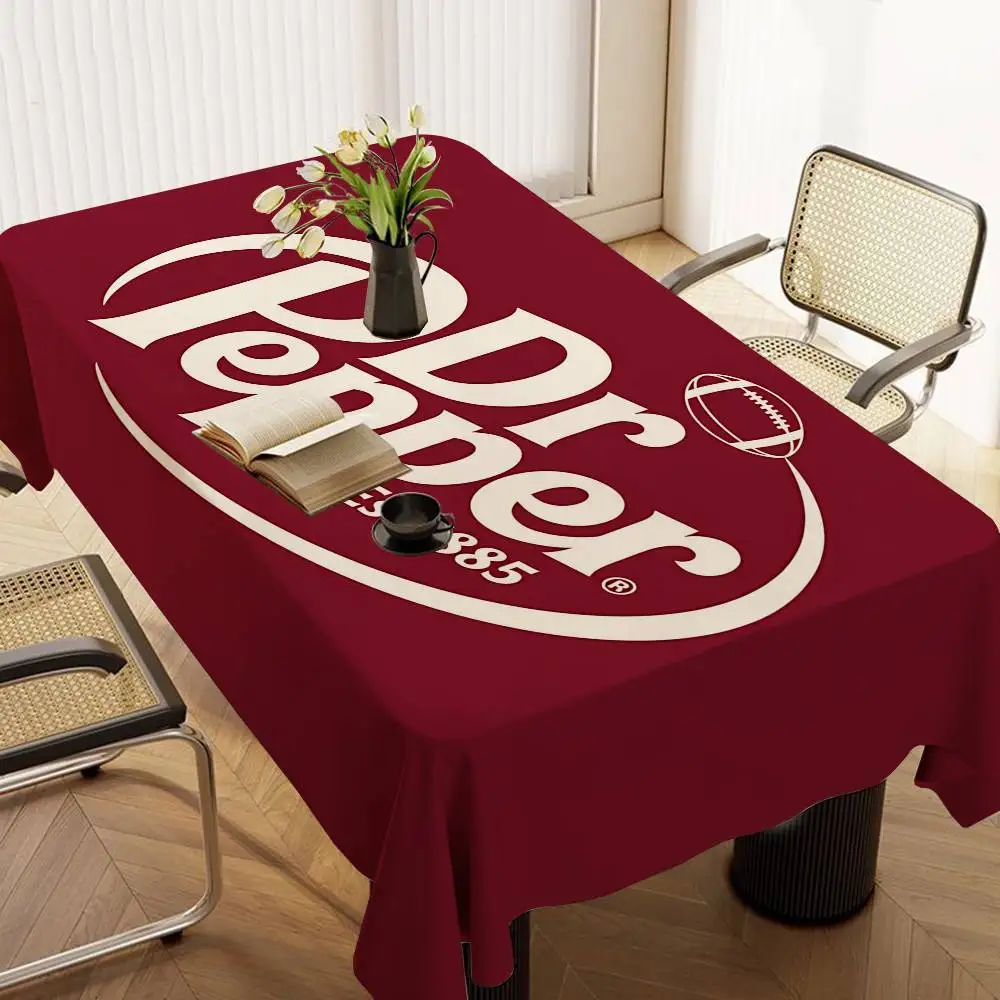 D-Dr P-Peppers Home Tablecloths Dining Decoration And Rectangular Table Accessories Waterproof Cloth Anti-stain