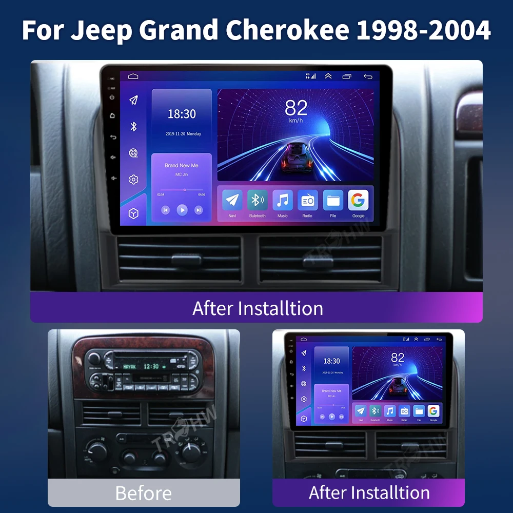 Per Jeep Grand Cherokee II WJ 1998 - 2004 autoradio lettore Video multimediale navigazione GPS Android No 2din 2 din dvd