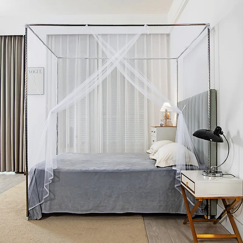 

Household Support Mosquito Net, Single Door Large Bed, Square Roof Bed Curtain, Room Decoration