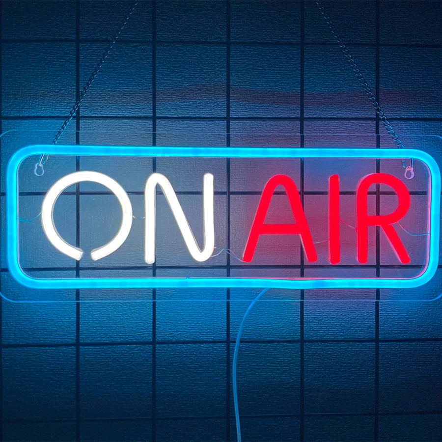 

On Air Led Neon Sign, Used For Wall Decor, Wall Lamp For Recording Studio, Bar, Club, Live Studio, Game Room And Music Studio.