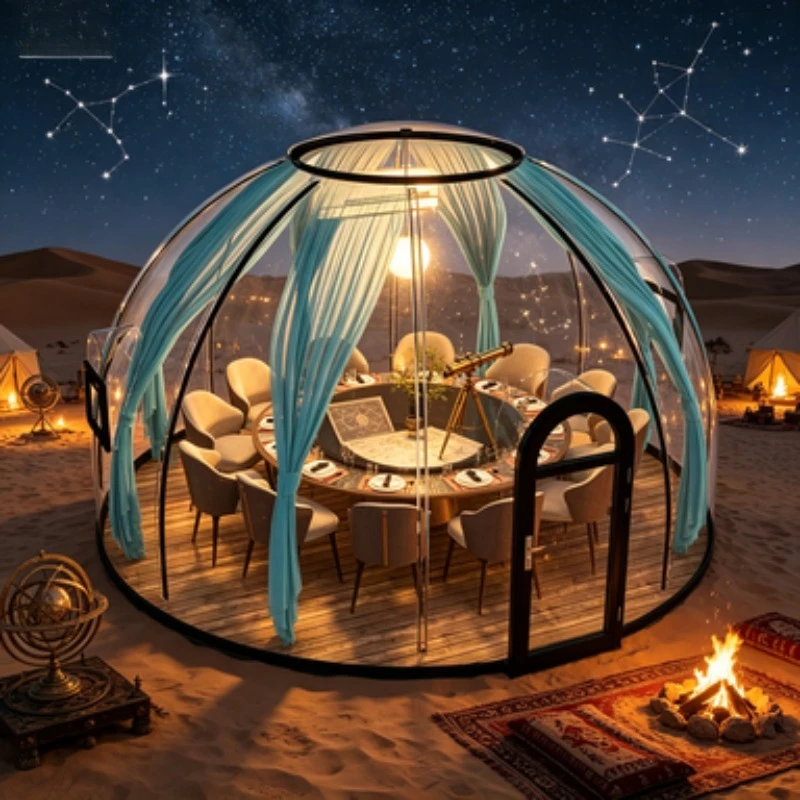 Bubble House Dome House Starry Sky Room 3m 5m 8m PC Transparent Geodesic Dome for Camping Hotel Glamping Tent Sale