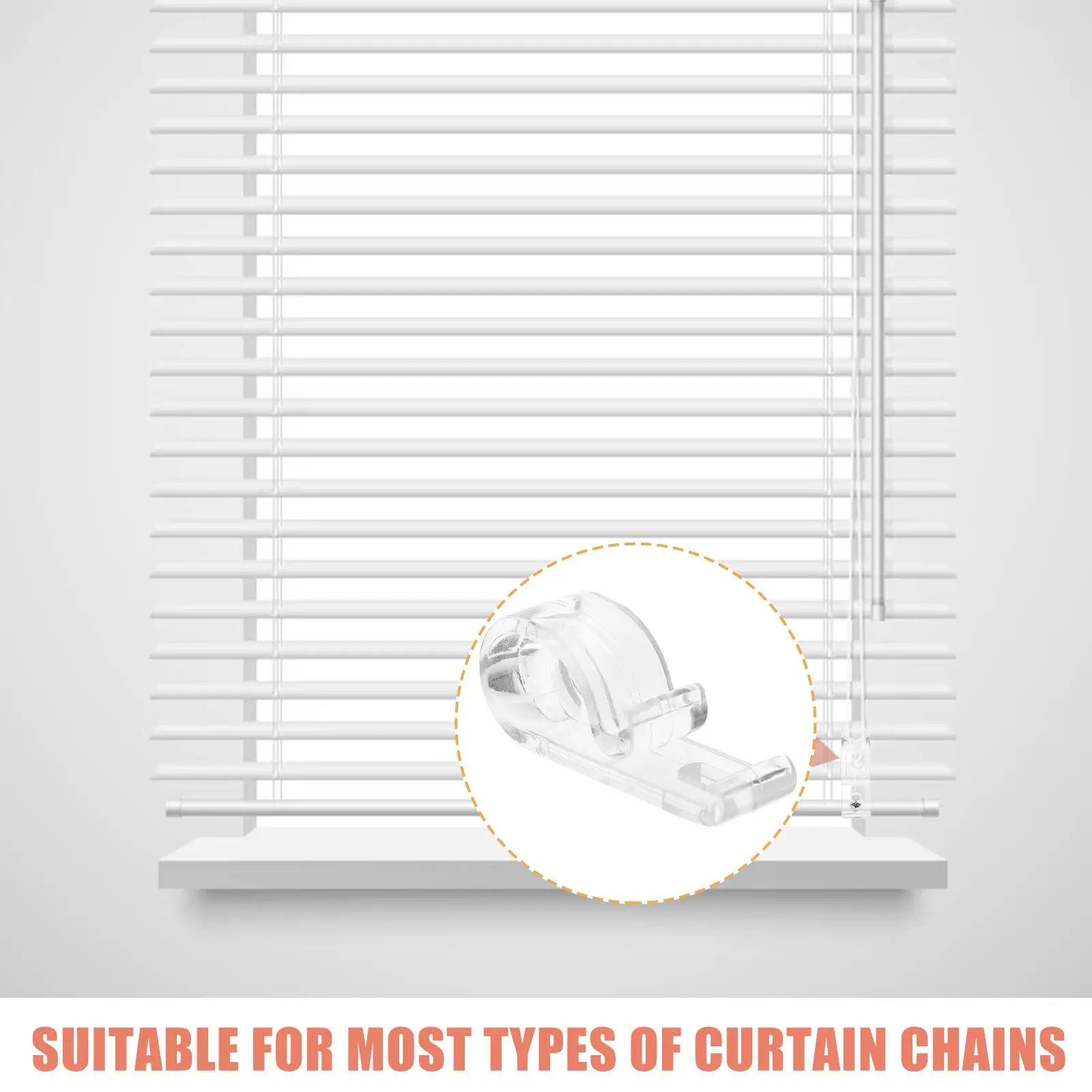 

4 Pcs Curtain Positioning Hooks Clear Clips Shower Blinds Cord Safety Shade Hooks Roller Parts Flexible Easy Use Daily