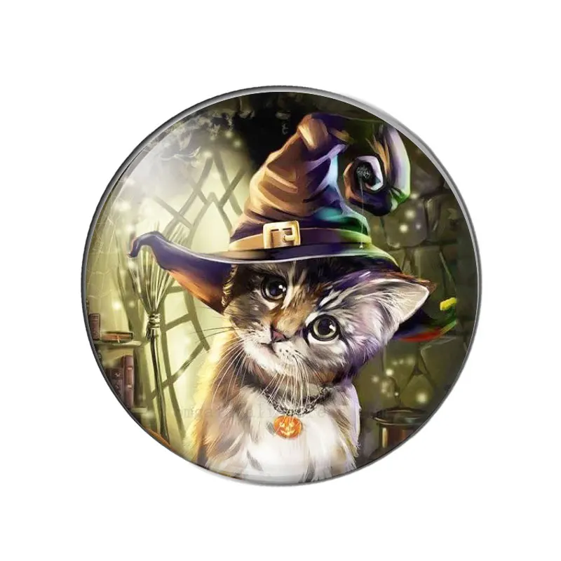 Fashion Steampunk Cats Paintings  8mm/10mm/12mm/18mm/20mm/25mm Round photo glass cabochon demo flat back Making findings