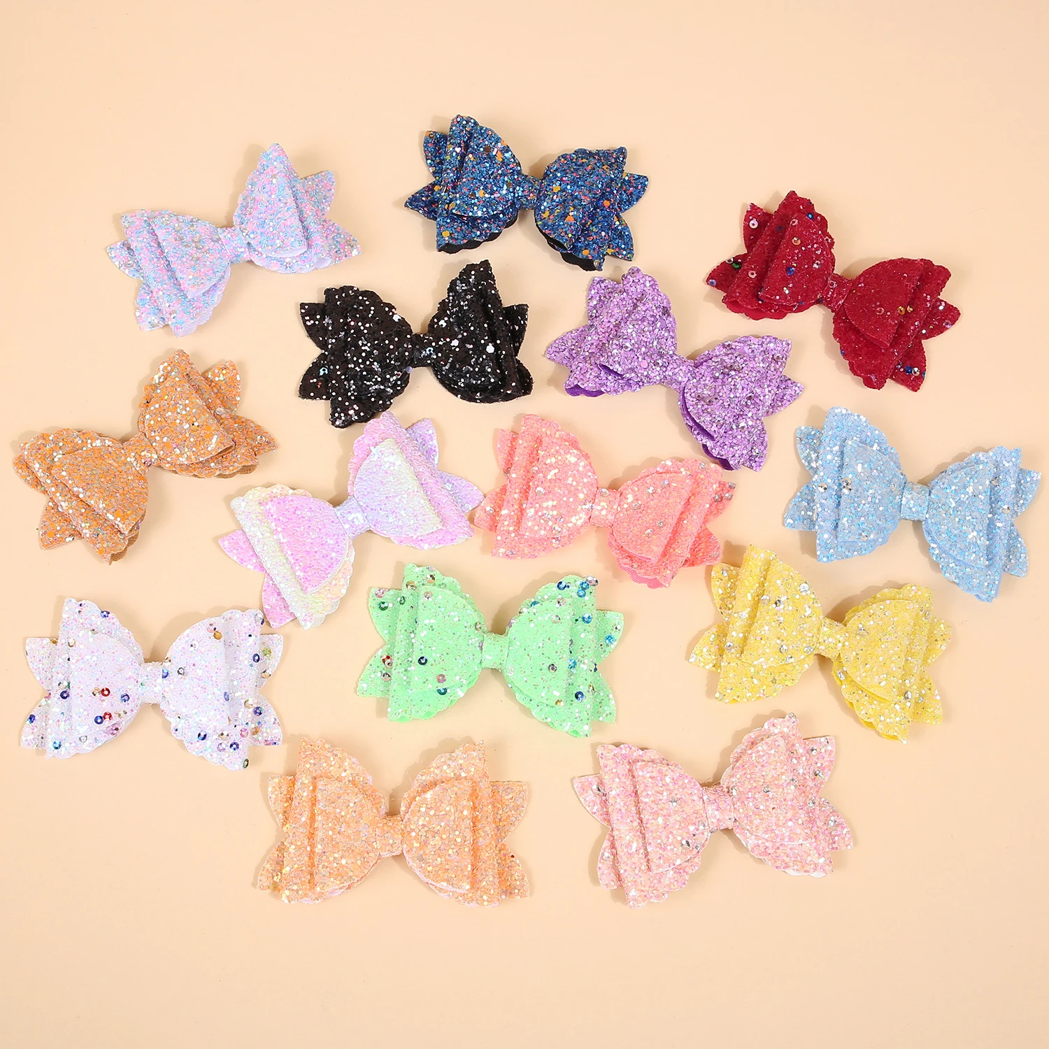 

5 шт., блестящие блестки, градиент, двойной бант, декор, аксессуары, сделай сам, шляпа ручной работы, сумка, одежда, аксессуары для декора ручной работы