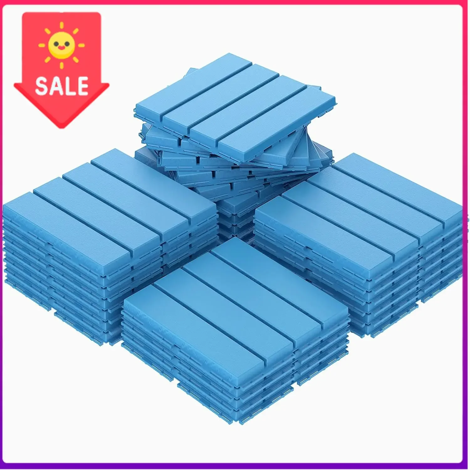USA Stock Plastic Interlocking Deck Tiles, 27 Pack, 12