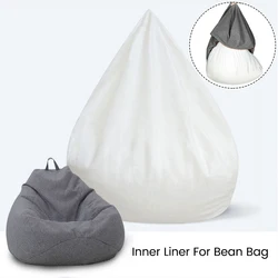 Large Bean Bag Lazy Seat Chair Sofa Inner Liner Cover Couch Soft Fluffy Breathable Adult Child Tatami Decorative No Padding