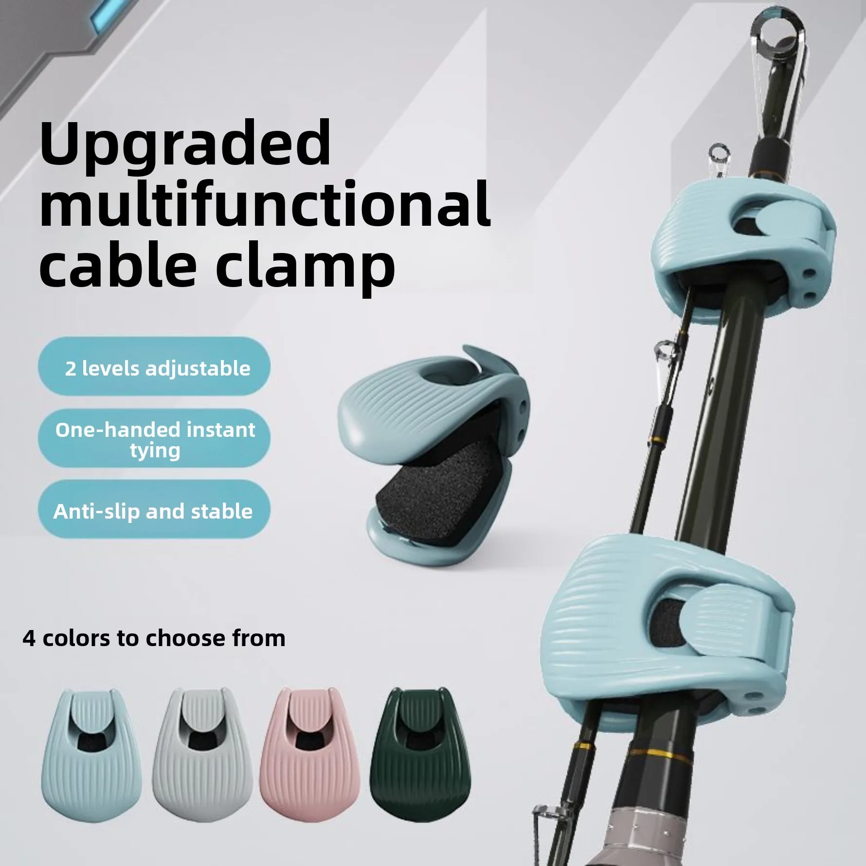 Multi-Functional Fishing Rod Holder Clip Binder for Rods Storage Protection Organizer