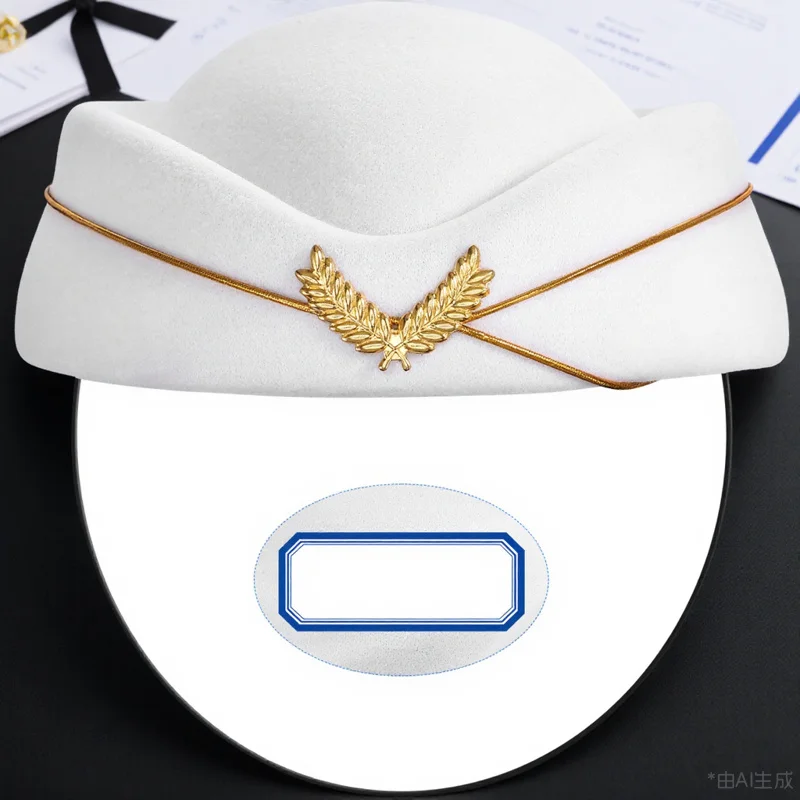 Stewardess Hat Women Fashion Flight Attendant Cap Costume Cosplay Accessories For Halloween Party Size