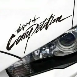 Car Styling Creative The Spirit of Competition Sport Style Car Body Stickers Decorative Rear Mirror Vinyl Decal 30cm*14cm New
