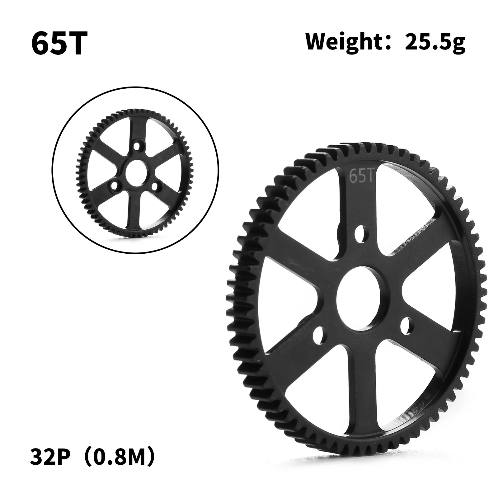 1 buah 0.8M 32P 54T 56T 58T 62T 65T 68T gigi pacu baja keras untuk TRXS 1/10 E-REVO/SUMMIT 1/10 suku cadang Upgrade mobil RC