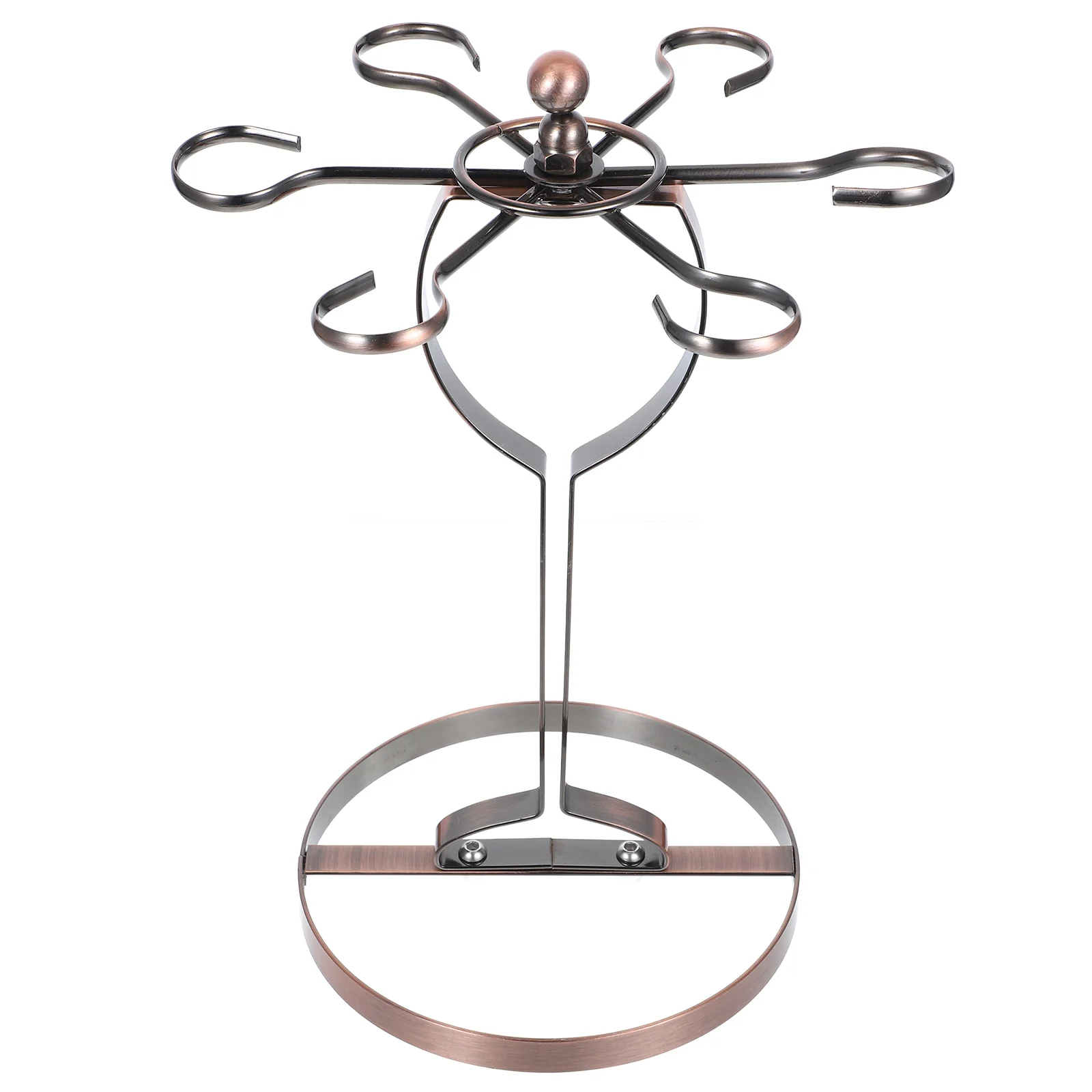 

1Pc Sturdy Red Wine Glass Hanging Rack Decorative Cup Drain Rack Modern Wine Glass Organizer Retro Wine Cup Holder