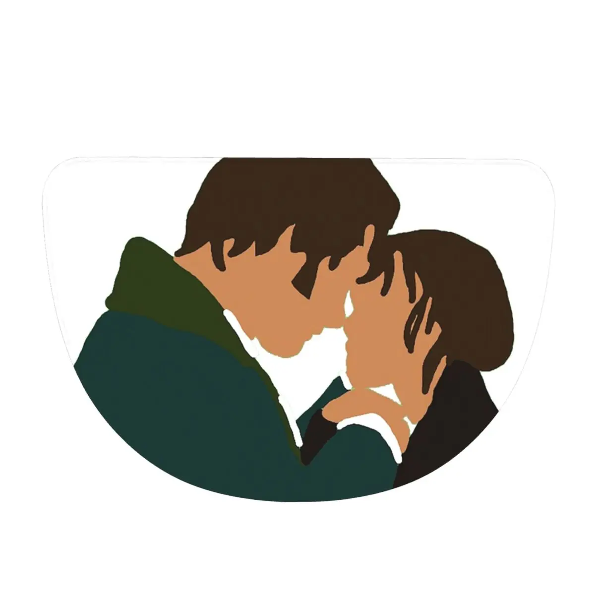 Pride And Prejudice Soft Flannel Half Round Doormat Non Slip Bathroom Mat Absorbent Floor Carpet for Laundry Room Bathroom