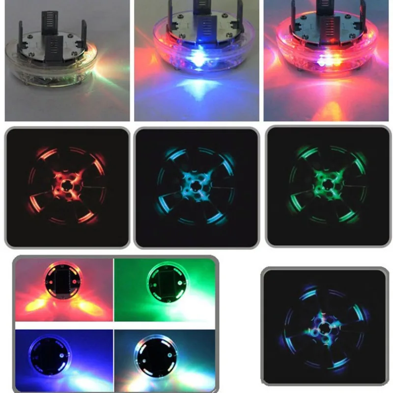 1/2/4pc 4 Mode 12 LED Car Covers Auto Solar Energy Flash Wheel Tire Light Lamp Car Decoration Light RGB Wheel Cap LED Rims Tires