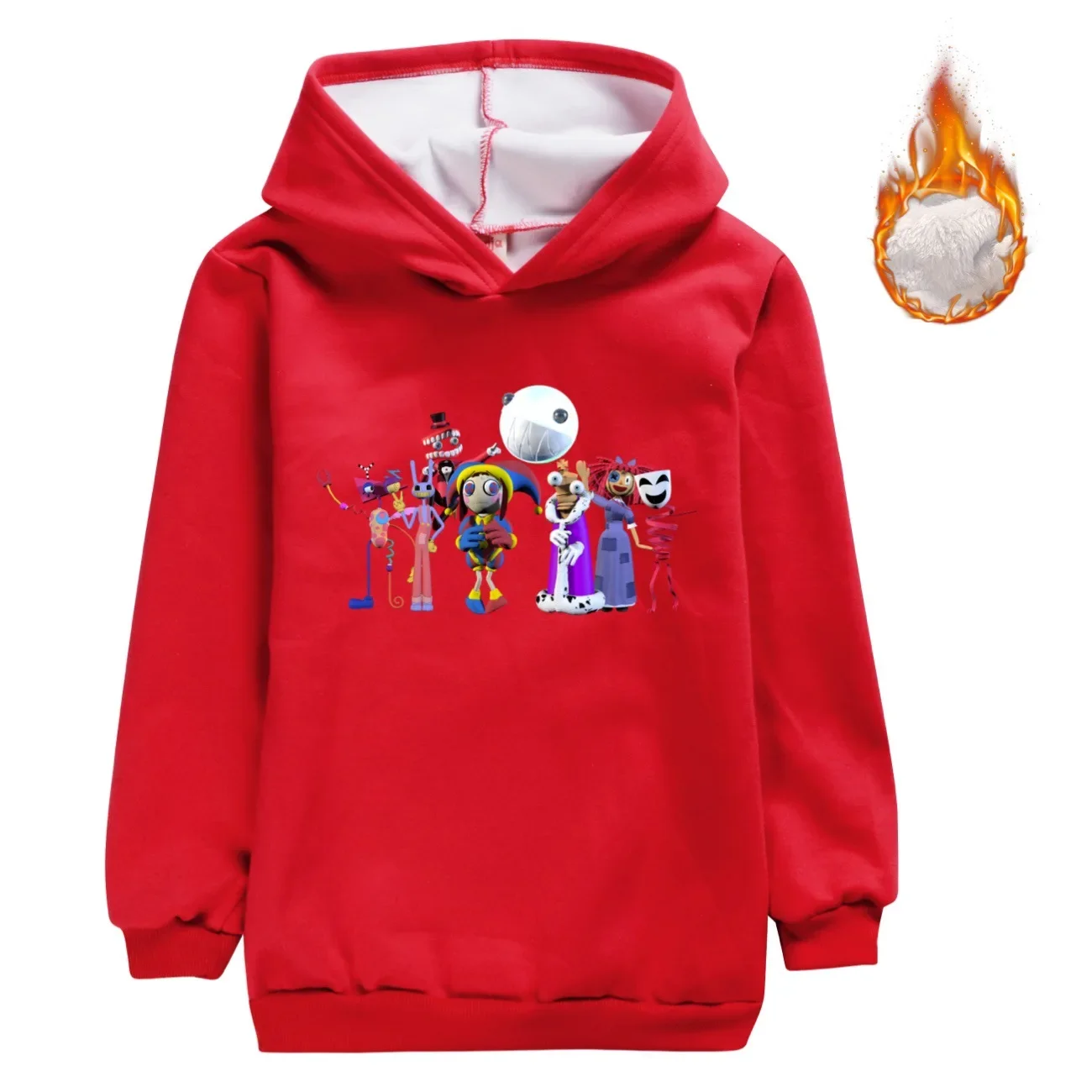 Anime The Amazing Digital Circus Costume Kids Pomni Jax Clothes Baby Girls Winter Warm Coats Junior Boys Fleece Thick Outerwear