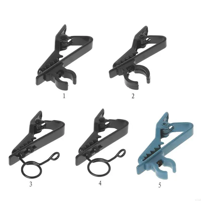 97QB Clips cable micrófono Lavalier 6mm 8,5mm Mini micrófono Clip reemplazo micrófono