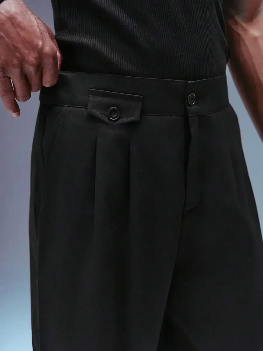 

Mens Casual Pleated Loose Solid Color Shorts For Daily Wear And Commuting Summer