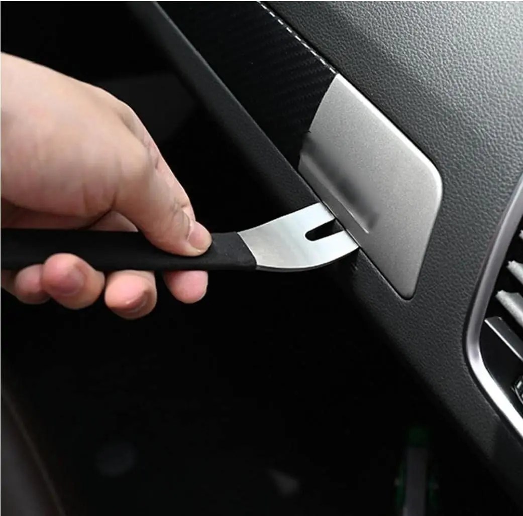 Auto Trim Removal Metal Tool 2mm U-Shaped Pry Bar Multifunctional for Door Panel Radio Audio Installer Car Upholstery Fastener