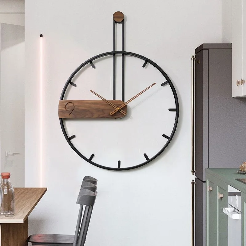 72X53cm Creative Clock Wall Clock Living Room Simple Modern Atmosphere Minimalist High Sense of Art Decoration Light Luxury