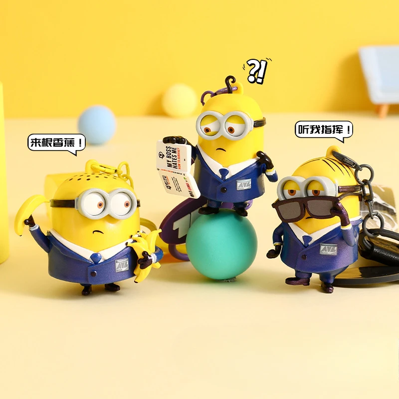 Minions Cartoon Animation Peripheral Figure Keychain Creative Kawaii Personalized Bag Pendant Accessories Holiday Gift Wholesale