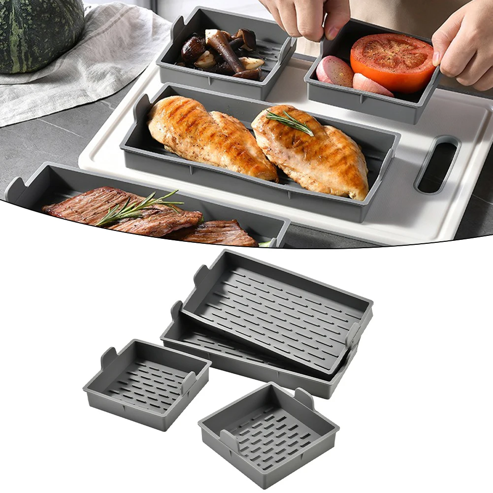 

4pcs Silicone Baking Pans Reusable Oven Baking Pizza Grill Pans For Baking Cakes Pizzas Fruitcakes Frittatas Flans Pies