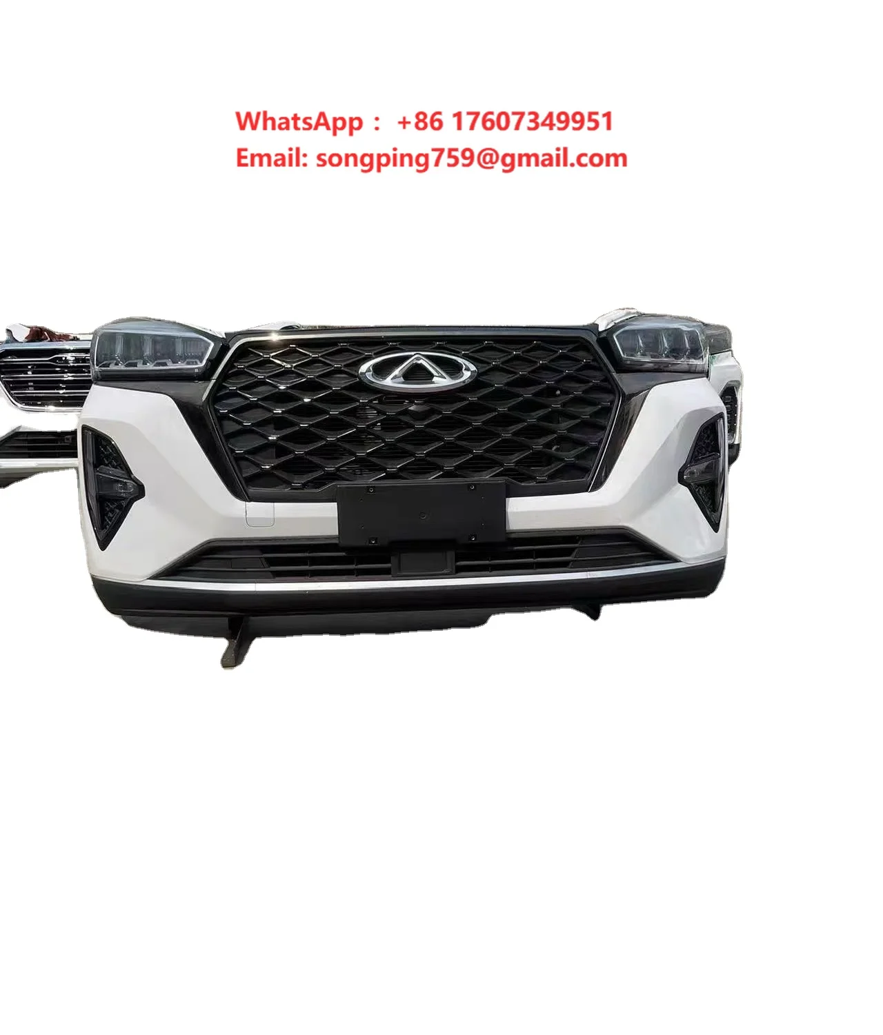 Used Chery Tiggo 7PLUS Front Face and Front Nose Bumper Includes Fog Light Cut-Outs