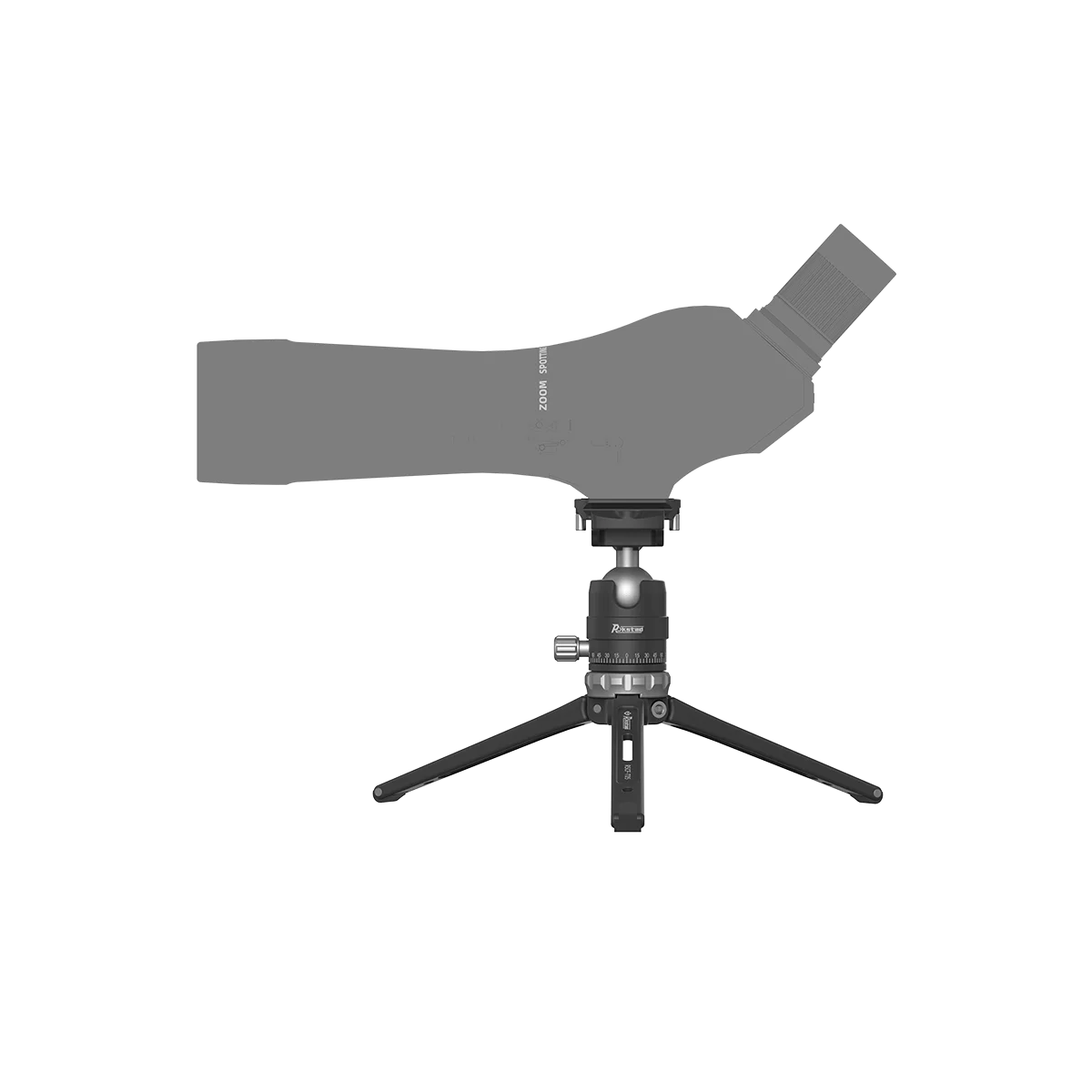 Vector Optics RokStad FLA Tisch-Ministativ mit Kugelkopf-Set, max. 15 kg (33 lbs), vollständig CNC-gefertigt, 1/4-Zoll-Adapter für Benchrest und Videoaufnahmen – Detail 9