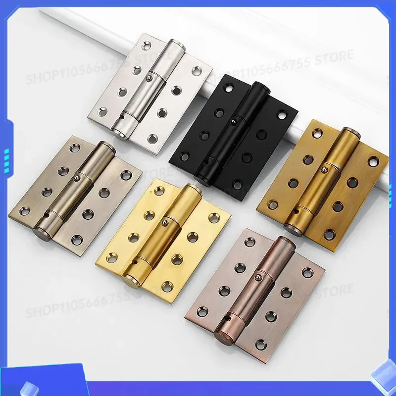 for Stainless Steel Spring Butt Hinge 90 Degree Adjustable Automatic Positioning Flat Loose Leaf Invisible Door Damping