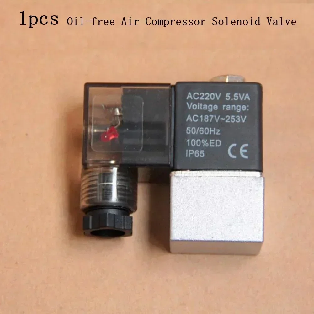 Pneumatic Solenoid Valve Internal Air Stop Control Valve | Silent Oil-Free 12V/24V/110V/220V | Air Compressor Repair Accessories