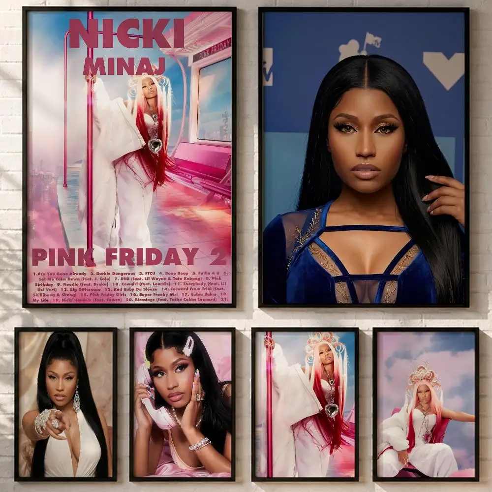 Rapper Nicki Minaj Poster HD poster wall art self-stick no-residue for home cafe office great gift