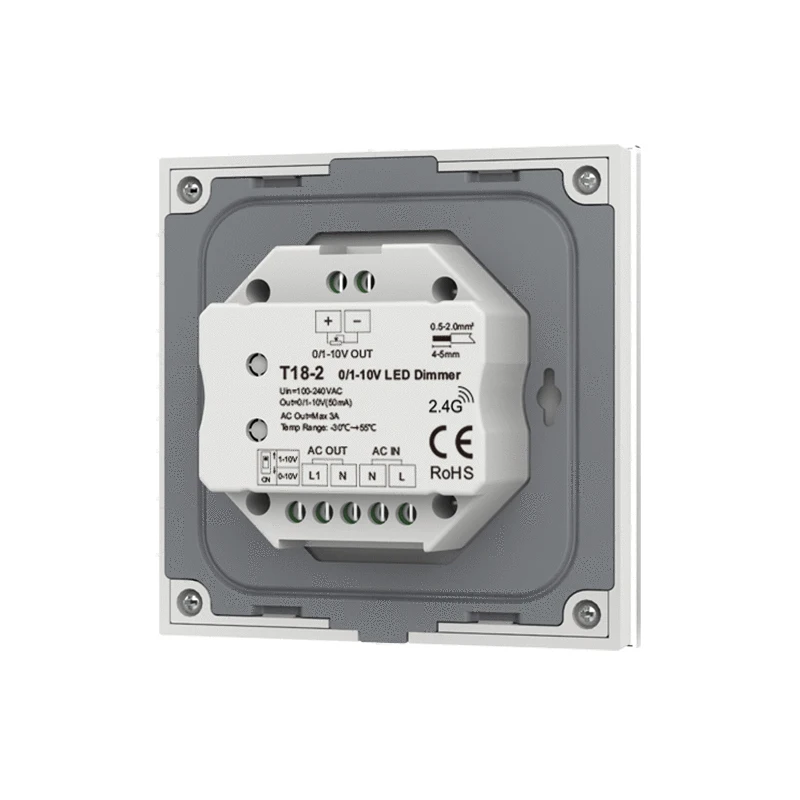 Skydance Led 0-10V 1-10V Dimmer Wall Touch Rotary Dimming Panel AC100-240V Single Strip Dimmer Controller KL T18 T18-1 T18-2
