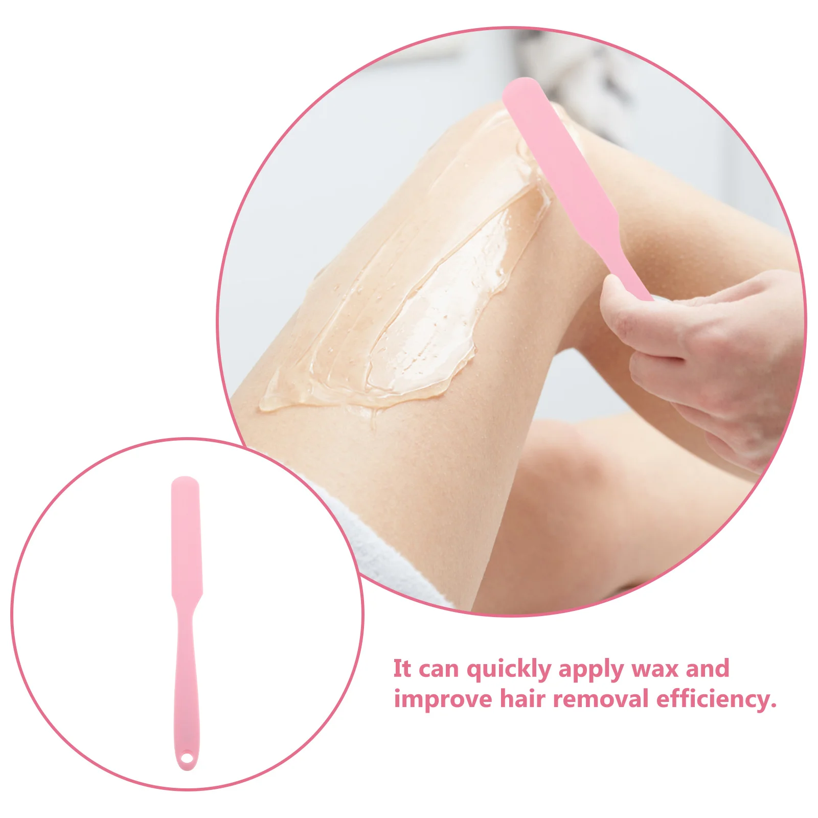재사용 가능한 논스틱 실리콘 왁스 스틱 제모용 하드 왁스 어플리케이터 대형 면적 바디 왁싱 도구 무통증