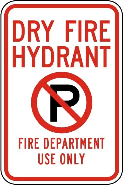 Metal Sign Warning Tin DRY FIRE HYDRANT; DEPARTMENT USE ONLY Aluminum Signs For Home Coffee Bar Wall Decor