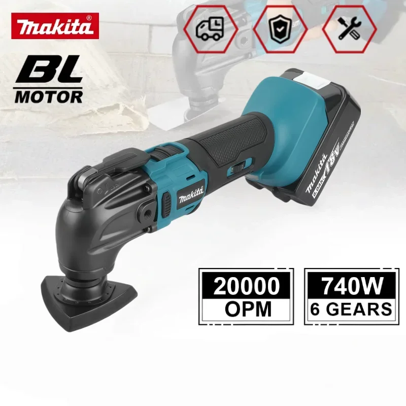 

Makita 18 В бесщеточный быстросъемный осциллирующий инструмент Многофункциональный электрический триммер Быстросменный совместимый инструмент