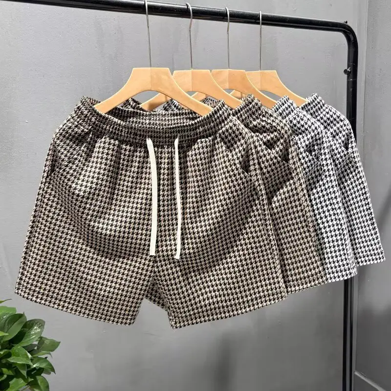 

Мужские летние тонкие дышащие спортивные брюки свободного кроя больших размеров, быстросохнущие, повседневные, длиной до колена, в стиле Hong Kong Sle Versa